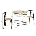 thumbnail image 5 of VINGLI Small Kitchen Dining Table Set for 2,Black&Natural Wood, 5 of 7