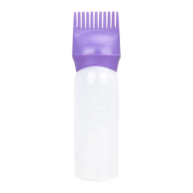 Milaget 120ml Comb Bottle Hair Coloring Dyeing Dispensing Container with Graduated Scale