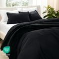 thumbnail image 6 of Bare Home Washed Duvet Cover Set - Ultra-Soft - Premium 1800 Collection - 3 Piece - Full, Black, 6 of 8
