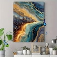 thumbnail image 4 of Abstract Marble Canvas Print, Earth Tone and Gold Art, Modern Home Wall Decor, 4 of 8