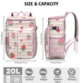 thumbnail image 3 of Cooler Backpack Cans Strawberry Drink Beverage Beer Bag Cooler Leak Proof Travel Camping Lunch Backpack Outdoor Cutlery Backpack for Outdoor Enthusiasts, 3 of 6