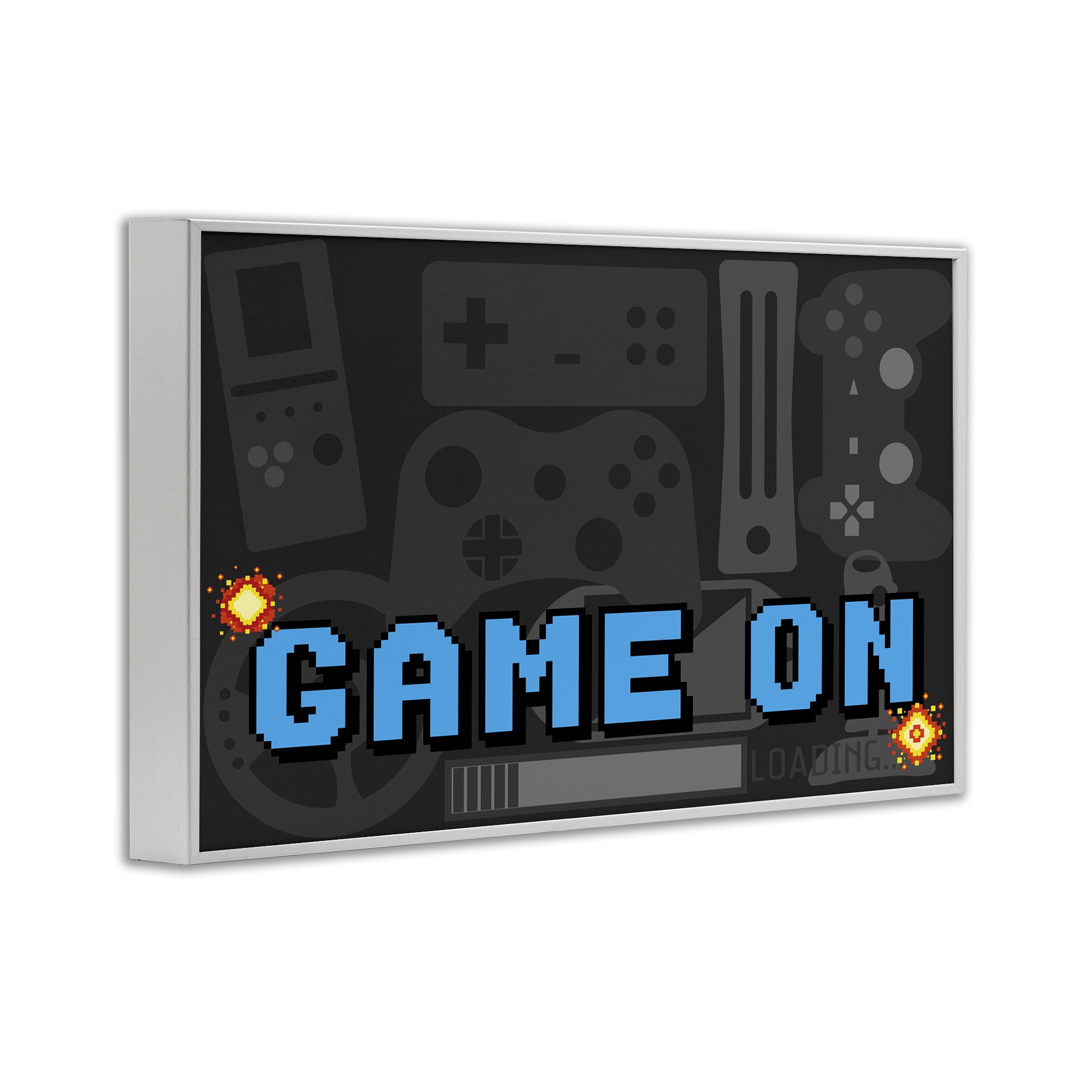 Stupell Industries Game On Arcade White Framed Giclee Art, design by Kim Allen