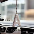thumbnail image 6 of Shoreew Bling Car Letter Charm Faux Letter Pendant Car Rear View Mirror Hanging Rhinestone Alphabet Ornament for Car Tree Accessory, 6 of 7