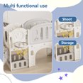 thumbnail image 4 of 11-in-1 Toddler Slide Set, Kids Slide for Toddlers 1-4, Toddler Playset with Basketball Hoop, Swing and Climber, Indoor Outdoor Playground, Beige, 4 of 7