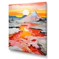 thumbnail image 2 of Designart "Geyser Horizon In De Stijl II" Geyser Wall Art Living Room, 2 of 7