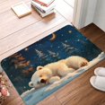 thumbnail image 5 of Balery Starry Sky Sleep White Bear Doormat, Durable Flannel Fabric, Waterproof Stain and Fade Resistant, Low Profile,Indoor Outdoor Door Mats, Easy Clean Patio Entrance Mat, 16x24in, 5 of 9