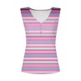 thumbnail image 4 of Bovemsi Camisole Tops for Women Women's Summer V Tie Button Stripe Printed Strip Fabric Loose Casual Tank Top Basic Tanks, 4 of 5