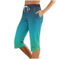 thumbnail image 2 of fnnxnal 2025 Trendy Green Cropped Capris for Women - Dressy Casual Capri Pants with Pockets - Ladies Summer Capris in XL - Womens Stylish Capri Pants, 2 of 8