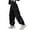 Black, variant on Girls Pants for Tween Girls Casual High Waist Loose Fit Cargo Sweatpants with Pockets for Everyday Streetwear