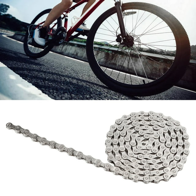 Bike Chain, 116 Links 9 Speed Sensitive Change High Rigidity Carbon Steel Quenching Heat Treatment Mountain Bike Chain