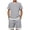 Gray, variant on FINALGANG Boys Kids Two Piece Outfit Contrast Short Sleeve Crewneck T Shirt Loose Fit Pocketed Shorts Set Breathable Casual Summer Clothes Blue 7-8 Years