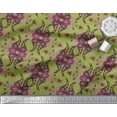 thumbnail image 2 of Soimoi Polyester Crepe Fabric Leaves & Floral Paisley Fabric Prints by Yard 42 Inch Wide, 2 of 3