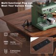 thumbnail image 4 of YIYADO 55.5-Inch Rolling Farmhouse Kitchen Island with Drop Leaf, Sliding Barn Door, Power Outlets and Storage, 4 of 7