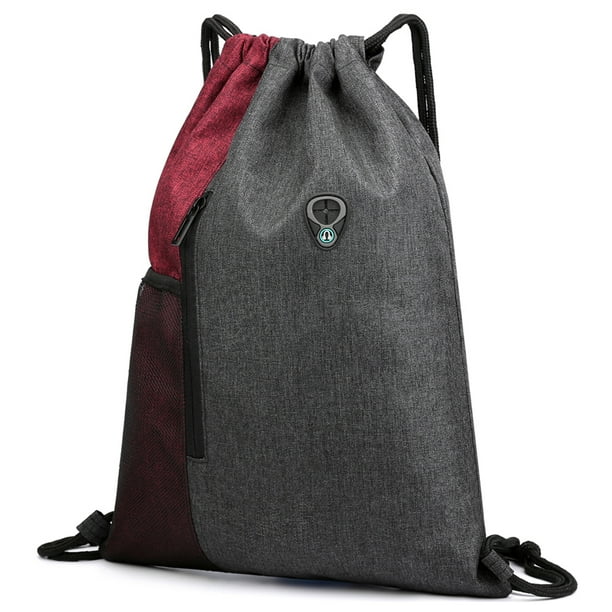 Mochila Saco de gimnasio con auriculares Jack Mochila con cordón Bolsa de cubo con cordón resistente Meterk Mochila