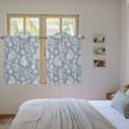 thumbnail image 3 of Blue Paisley Kitchen Curtain for Berdoom Living Room Cafe 54 Inch Length, Ethnic Vintage Floral Botanical Abstract Tiers Curtains Light Filtering Drapes Rod Pocket Window Treatment 2 Panels 52"Wx54"L, 3 of 8