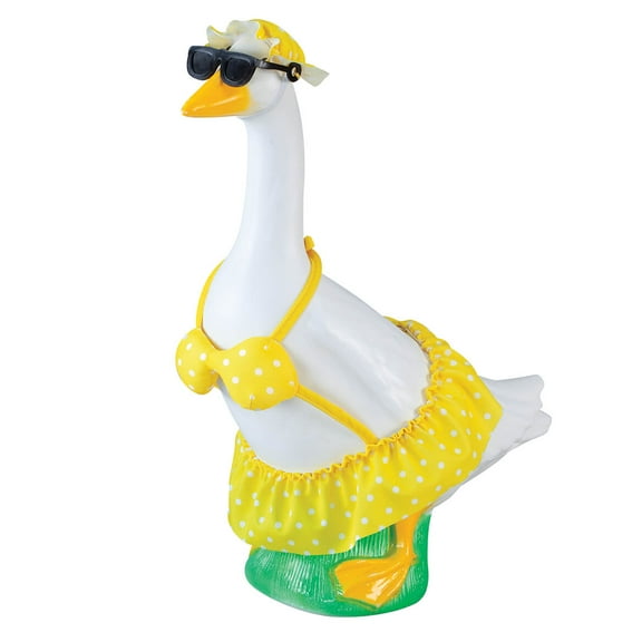 Gaggleville Yellow Polka Dot Bikini Baby Goose Outfit, Fits Baby 17" H Statue, by Fox Valley Traders
