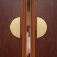 thumbnail image 2 of Juego de 2 tiradores de cajón en forma de media luna redonda, tiradores de cajón de latón dorado para cocina, dormitorio, puerta de armario, muebles, tiradores de cajón de aluminio Kuyhfg Bienvenido a Kuyhfg, 2 of 5