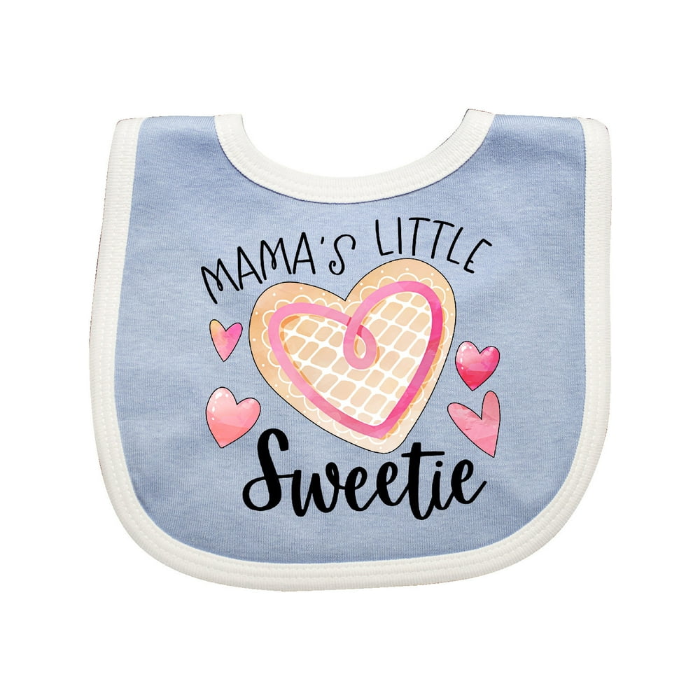 Mama's Little Sweetie with Pink Heart Cookie Baby Bib - Walmart.com ...