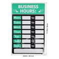thumbnail image 2 of SHISUYAN 2Pcs Changeable Store Hours Sign Assorted Color Rectangle PVC 11.79X8.06X0.04in for Business Use, 2 of 9