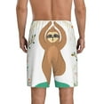 thumbnail image 3 of Fotbe Cute Sloth In Yoga Pose Tree Pajama Shorts for Men, Men's Pajama Bottoms, Sleepwear,Short Pajama Pants-Medium, 3 of 9
