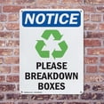 thumbnail image 4 of (2 Pack) Please Breakdown Boxes OSHA Notice Sign 7 Inch X 10 Inch Indoor / Outdoor Rust-Free Aluminum Metal Signs for Workplace, Workshop, and Construction Site, Made in the USA, 4 of 8