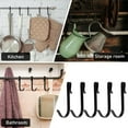 thumbnail image 7 of NOGIS 20 Pcs J Shaped Hook Snap On Hook Stainless Steel Hanger Clip-on Hook Wire Rack Hook Hanging Sink Grid Hook for Kitchen, Bedroom, Office, Wire Shelf (Black), 7 of 7
