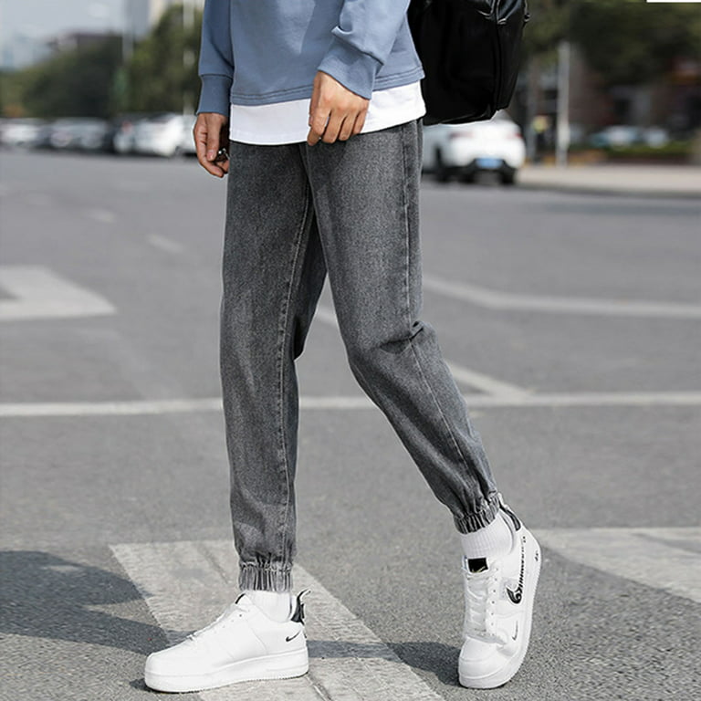 CAICJ98 Sweatpants For Men Men's Fashion Oversized Casual Pants With Thick  Tracksuit Pants And Warm Pants Trousers Grey,M