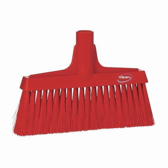 Remco 9 1/2 in Sweep Face Broom Head, Soft, Synthetic, Red 31044