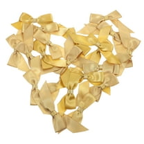 TABLZONE Durable Golden Bows with Adhesive for Festive Present Decoration