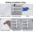thumbnail image 5 of Towel Rack Bathroom 3 Tier Towel Rail Bathroom Aluminum Wall Towel Rack Towel Rack Wall Mounted for Bathroom Kitchen Toilet, 5 of 5