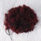 thumbnail image 4 of Cabello falso Cabello esponjoso Brotos Caterpillar Wig Bola de pelo Cabeza de accesorio Decoración de cabello para mujer Lady Girls (Claret), 4 of 5