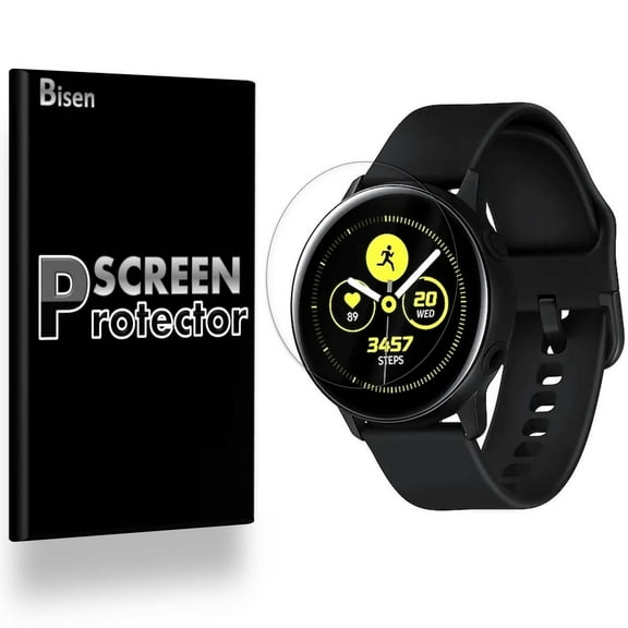Fit For Samsung Galaxy Watch Active [2-Pack BISEN] Ultra Clear [Full Cover] Screen Protector, Anti-Scratch, Anti-Shock