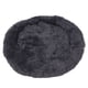 thumbnail image 5 of Cama redonda suave y cálida de felpa para mascotas pequeñas, perros y gatos, alfombrilla antideslizante, cojín cómodo para el invierno (gris oscuro XS), 5 of 10