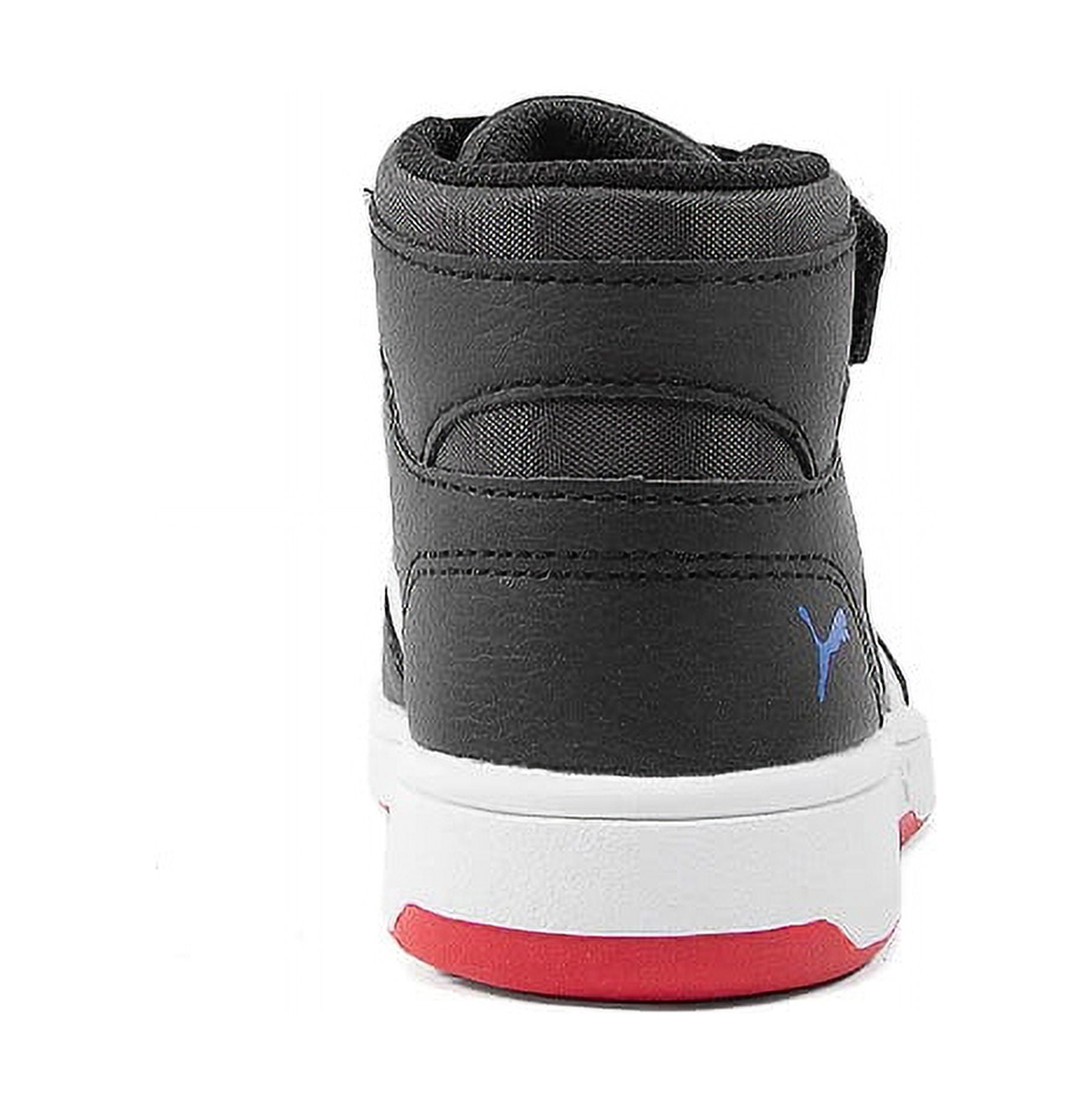 Little Kid's Puma Rebound Layup SL V Dark Coal-Wht-Blk-Blue (370488 24) - 11