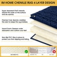thumbnail image 4 of HAKUNA Upgrade Extra Large Navy Blue Bathroom Rug Set 2 Pieces 32"x20"+60"x20" Ultra Soft, Thick Absorbent Bath Mats, Non Slip Chenille Toilet Mat for Bathroom, Bedroom, Kitchen, 4 of 7