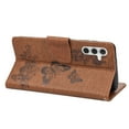 thumbnail image 4 of Feishell Wallet Case for Samsung Galaxy A54 5G,Retro PU Leather Butterfly Embossed Pattern Full Protection Anti-Scratch Magnetic Clasp Flip Holder Card Slots & Cash Pocket Phone Cover,Brown, 4 of 6