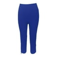 thumbnail image 5 of RUTAYY Women's Casual Calf&nbsp;Length Pants Elastic Waist with Drawstring Soft Comfortable Solid Color Travel Elegant Trousers, 5 of 9