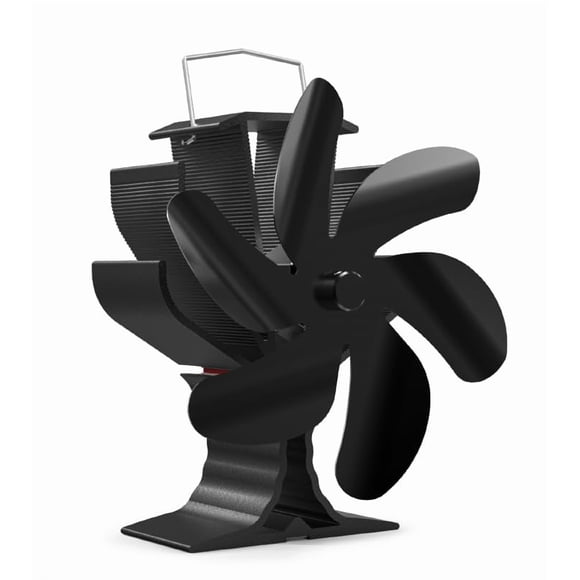 Ventilador HIDALIFE para estufa de leña, alimentado por calor, con soporte de 6 aspas