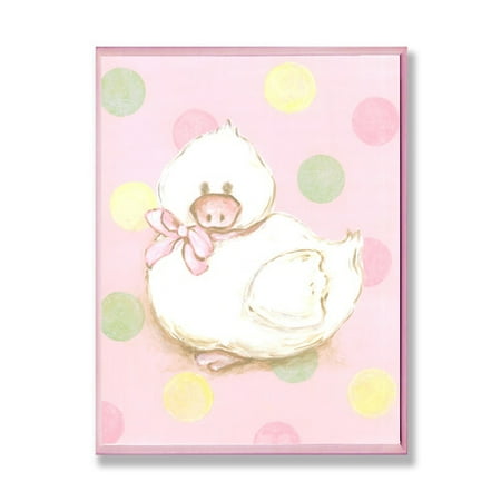 Stupell Industries The Kids Room Duck Polka Dot Wall Plaque