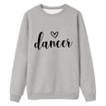 thumbnail image 2 of Dancer Sweatshirts for Women Long Sleeve Crewneck Drop Shoulder Dance Lover Graphic Sweatshirt Pullover Tops, 2 of 3