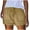 Khaki, variant on LLYWEY Womens Jeans Shorts, Ladies Ribbed Distressed Denim Shorts, Drawstring Elastic Waist Women Cut Off Jeans with Pockets, Style ST-22, Pinks, XL