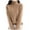 BH28 Coffee, variant on Women Turtleneck Sweater Knitted Solid Color Long Sleeve Comfort Thick Loose Autumn Winter Pullover Beige Size 2Xl