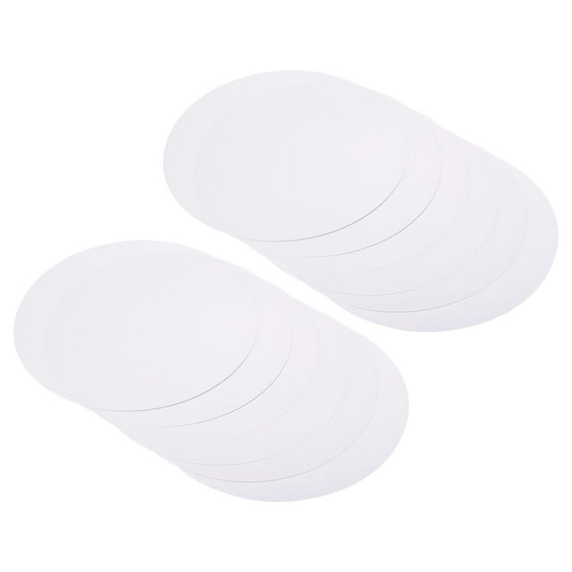 Unique Bargains 7.9-inch Round Cardboard Paper, 40 Pcs Blank Disc Circles Slices for Party Decorations DIY Craft, White