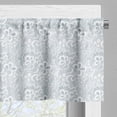 thumbnail image 5 of Ambesonne Dusty Blue Valance & Curtain, Floral Ornamental Motif, 55"x45", Ceil Blue White, 5 of 7