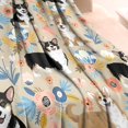 thumbnail image 3 of Corgi Dog and Flower Florals Blanket,Comfortable Soft Flannel Throw Blanket,All Season,Warm Lightweight Blankets for Sofa Bed Couch Living Room Chair,60"x80"(150x200cm), 3 of 4