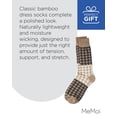 thumbnail image 7 of MeMoi Men's Houndstooth Bamboo Dress Crew Socks - Mens - Male, 10-13, Crockery, 7 of 7