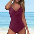 thumbnail image 5 of Cathalem Womens One Piece Swimsuits Athletic Women's One Piece Swimsuit Tummy Control Swimsuits Bathing Suits Swimwear(Purple,L), 5 of 5