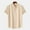 Khaki, variant on Miluxas Mens Henley Shirt Short Sleeve Basic Button-Down T-Shirt Solid Color Henley Shirt for Men Yellow 12(XL)
