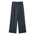 thumbnail image 5 of Busydd Dress Pants for Women Trendy High Waisted Pleated Work Trousers Business Casual Solid Color Slacks with Pockets S, 5 of 8