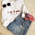 thumbnail image 3 of USA Embroidered Icons Crewneck Sweatshirt, 3 of 5